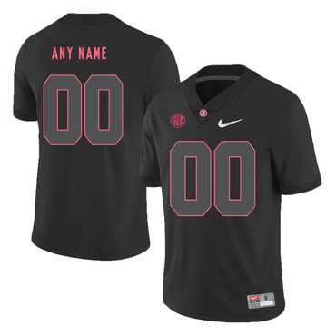 Men%27s Alabama Crimson Tide Black Shadow Customized College Football Jersey